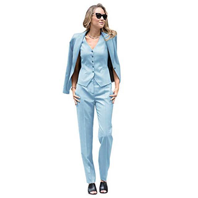 Women Slim Fit Three Piece Pantsuits - Pantsuit - LeStyleParfait