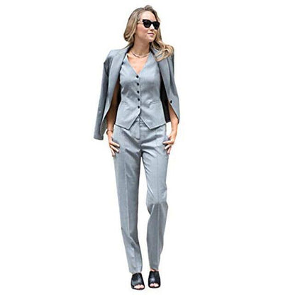 Women Slim Fit Three Piece Pantsuits - Pantsuit - LeStyleParfait