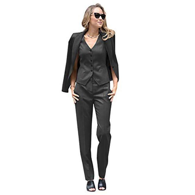 Women Slim Fit Three Piece Pantsuits - Pantsuit - LeStyleParfait