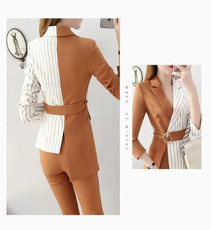 Women Slim Splicing Pantsuit - Pantsuit - LeStyleParfait