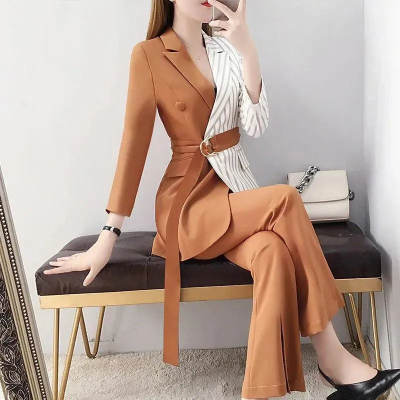 Women Slim Splicing Pantsuit - Pantsuit - LeStyleParfait