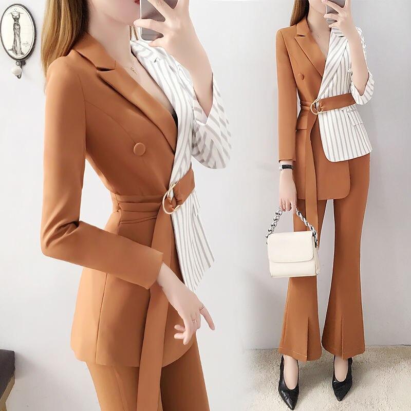 Women Slim Splicing Pantsuit - Pantsuit - LeStyleParfait