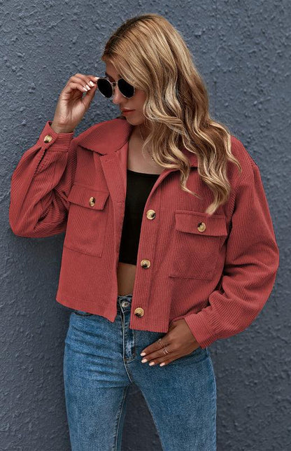 Women's Corduroy Trucker Jacket-Trucker Jacket-LeStyleParfait