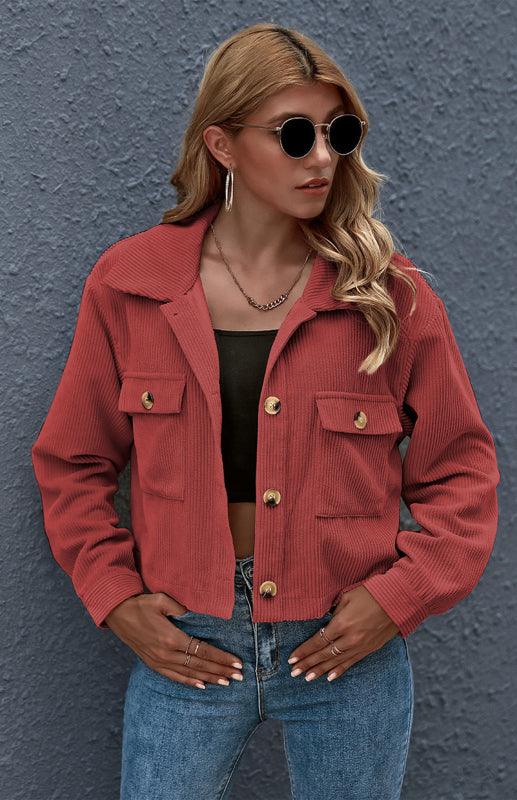 Women's Corduroy Trucker Jacket-Trucker Jacket-LeStyleParfait