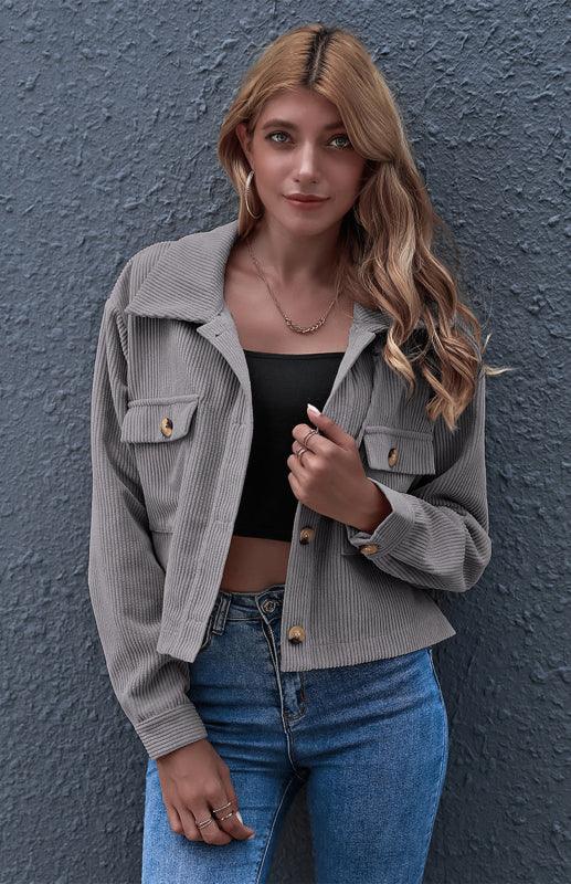 Women's Corduroy Trucker Jacket-Trucker Jacket-LeStyleParfait