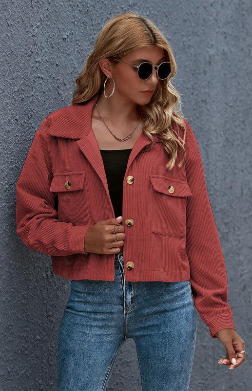 Women's Corduroy Trucker Jacket-Trucker Jacket-LeStyleParfait