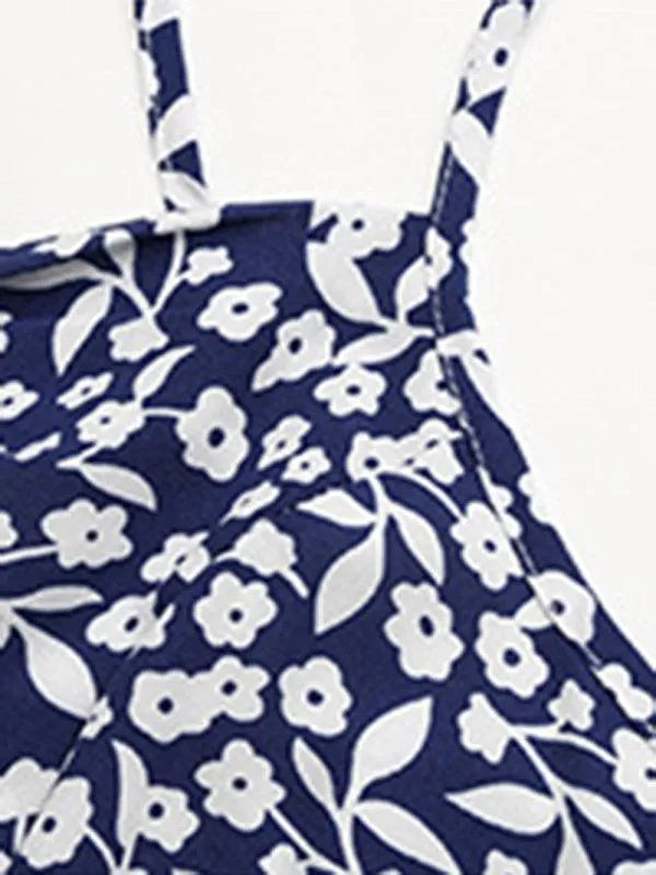 Womens Printed Sun Dress-LeStyleParfait