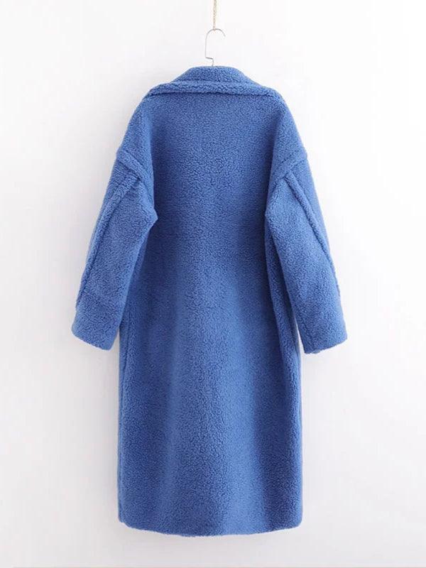 Women's Warm Fur Woolen Overcoat-women-coat-LeStyleParfait