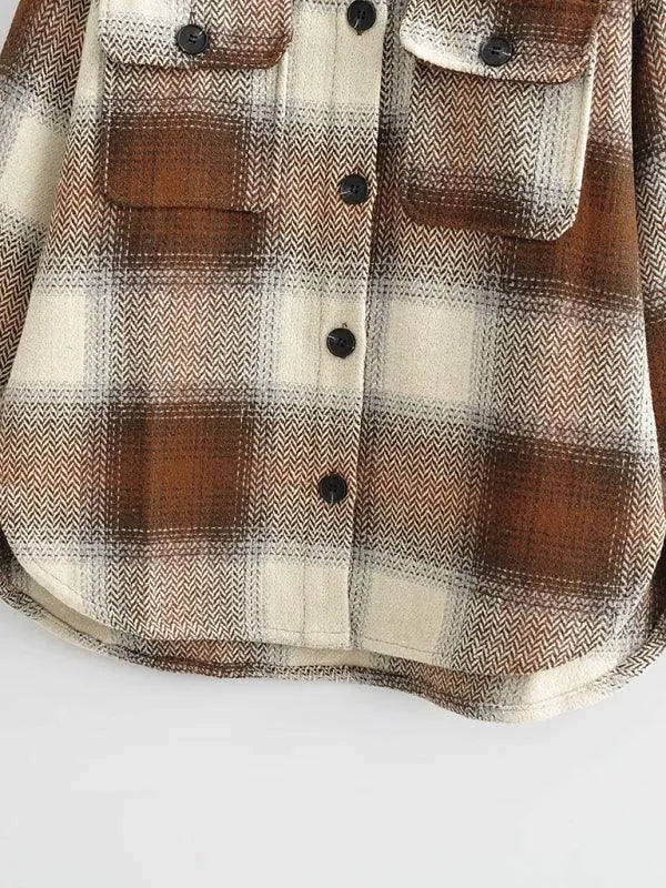 Woolen Women's Checked Winter Shirt - Winter Shirt - LeStyleParfait