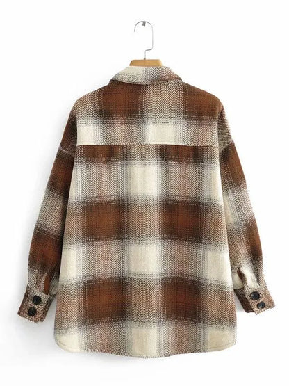 Woolen Women's Checked Winter Shirt - Winter Shirt - LeStyleParfait